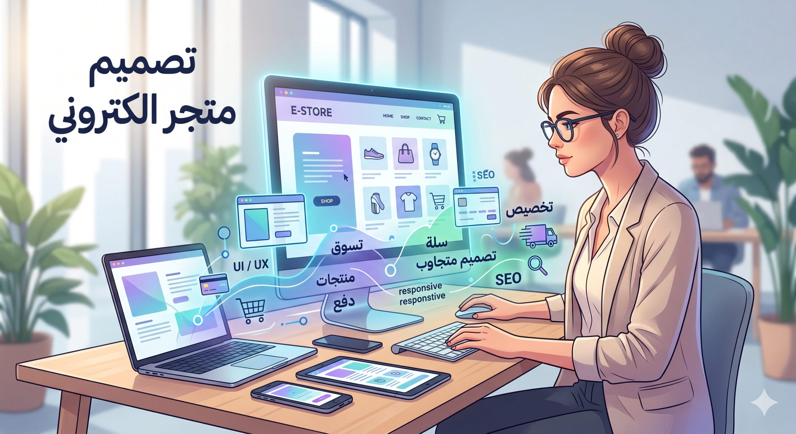تصميم متجر الكتروني